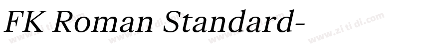 FK Roman Standard字体转换
